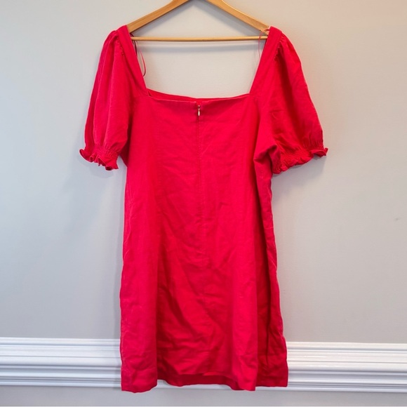 Draper James Red Linen Mini Dress - Picture 4 of 7